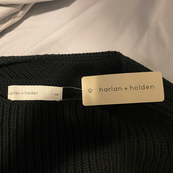 Women’s Black Cropped Sweater from Harlan + Holden | XS | Black | New with Tags - Picture 2 of 3